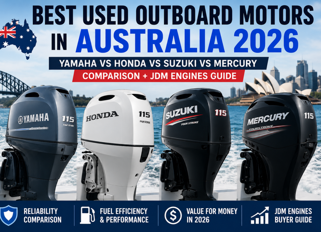 Best Used Outboard Motors in Australia 2026: Yamaha vs Honda vs Suzuki vs Mercury Comparison + JDM Engines Guide